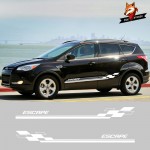 Vinyl Film Auto Sports Styling Decals Automobile CCar Vehicle Auto Decals Stripe Wraps Body Graphics Vinyl ESCAPE Car Styling Side Stripes Skirt Sticker For Ford ESCAPE